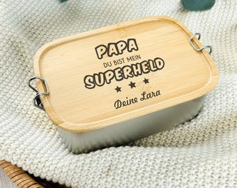 Brotdose Papa, Papa Geschenk, Vatertagsgeschenk, Lunchbox Männer, Geburtstagsgeschenk Papa,Geschenk zum Vatertag, Bester Papa