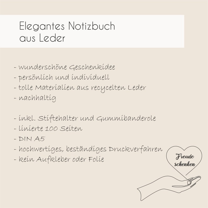 Leder Notizbuch personalisiert, Tagebuch mit Namen, personalisiertes Reisetagebuch, personalisiertes Tagebuch, Geschenk Valentinstag Bild 5