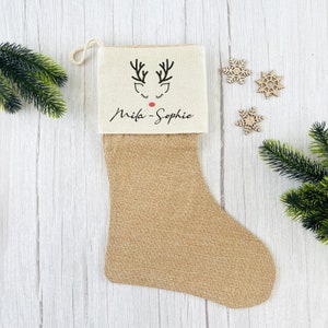 Nikolausstiefel mit Namen, Nikolaus Strumpf zum Aufhängen Kindergarten Weihnachten, Nikolausgeschenk personalisiert, Geschenke für Kinder Bild 6