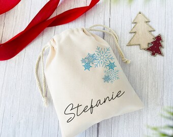 Nikolausbeutel mit Wunschnamen, Geschenk Säckchen Weihnachten, Nikolausgeschenk personalisiert, Geschenktüte, Geschenkverpackung