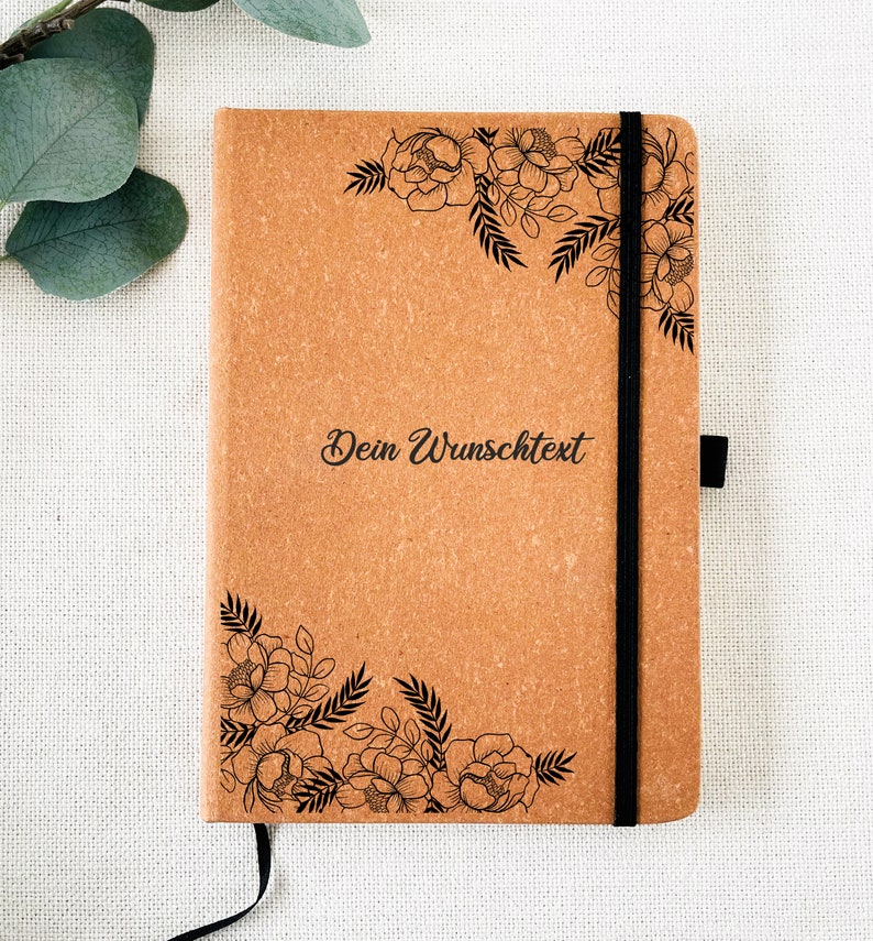 Leder Notizbuch personalisiert, Tagebuch mit Namen, personalisiertes Reisetagebuch, personalisiertes Tagebuch, Geschenk Valentinstag Motiv 2
