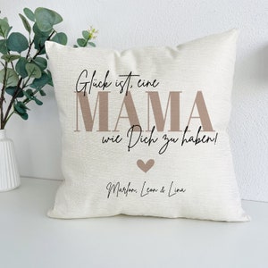 Mama pillow personalized, including filling, 40 x 40 cm, happiness is mom, gift for moms, Mother's Day gift, Mother's Day gifts