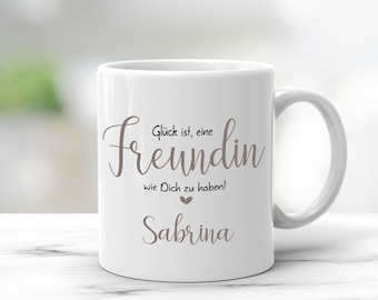 Tasse Freundin Geschenk personalisiert Freundschaft