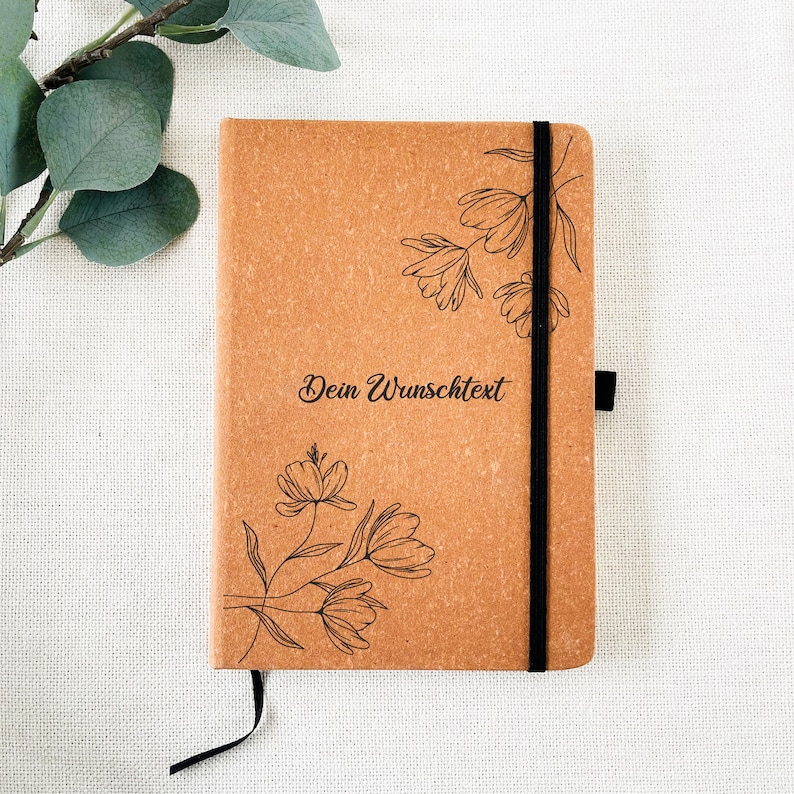 Leder Notizbuch personalisiert, Tagebuch mit Namen, personalisiertes Reisetagebuch, personalisiertes Tagebuch, Geschenk Valentinstag Motiv 1