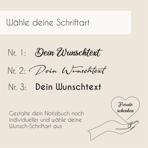 Leder Notizbuch personalisiert, Tagebuch mit Namen, personalisiertes Reisetagebuch, personalisiertes Tagebuch, Geschenk Valentinstag Bild 4