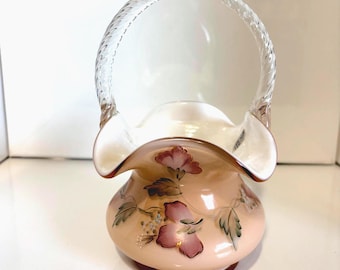 Rare Size Fenton Very Large Opalescent Basket; Vintage Fenton; - Etsy