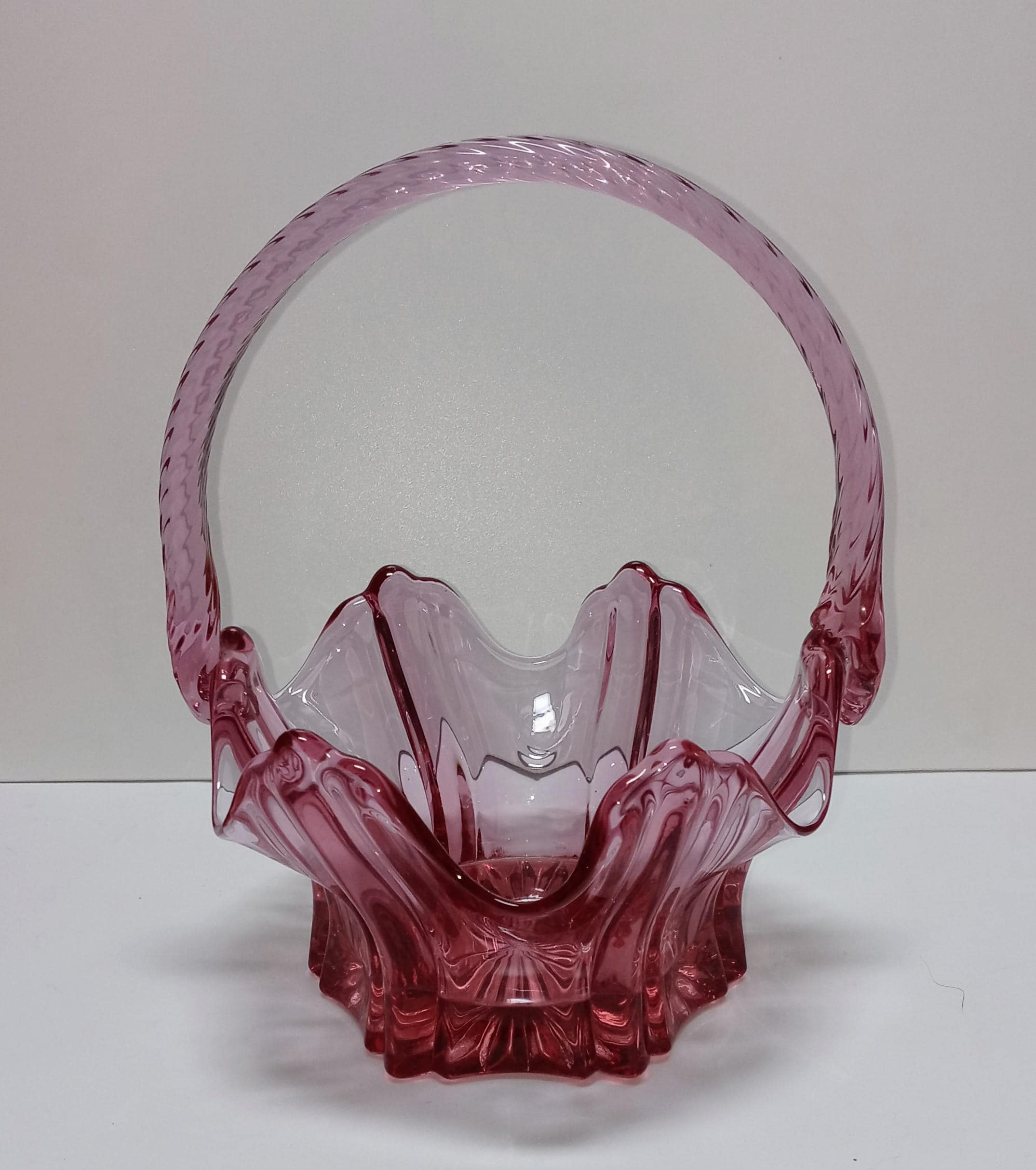 Fenton Pink Basket - Etsy