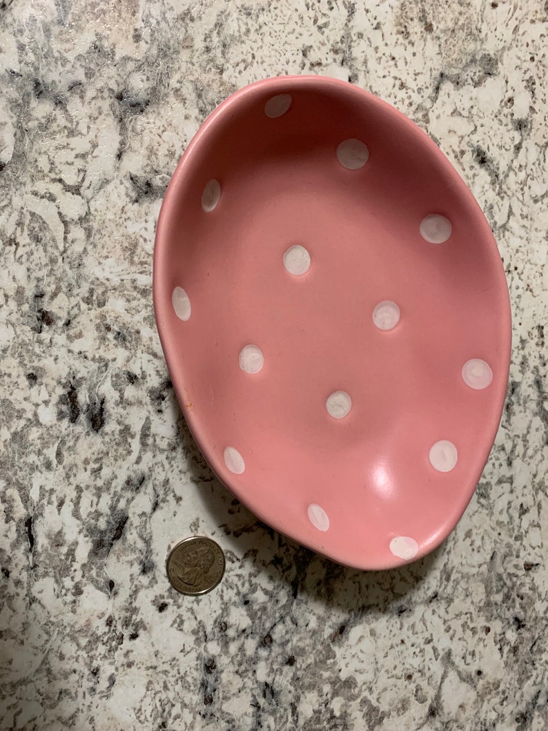 Polka Dot Ceramic Easter Egg Candy Dish by Mercari Etsy