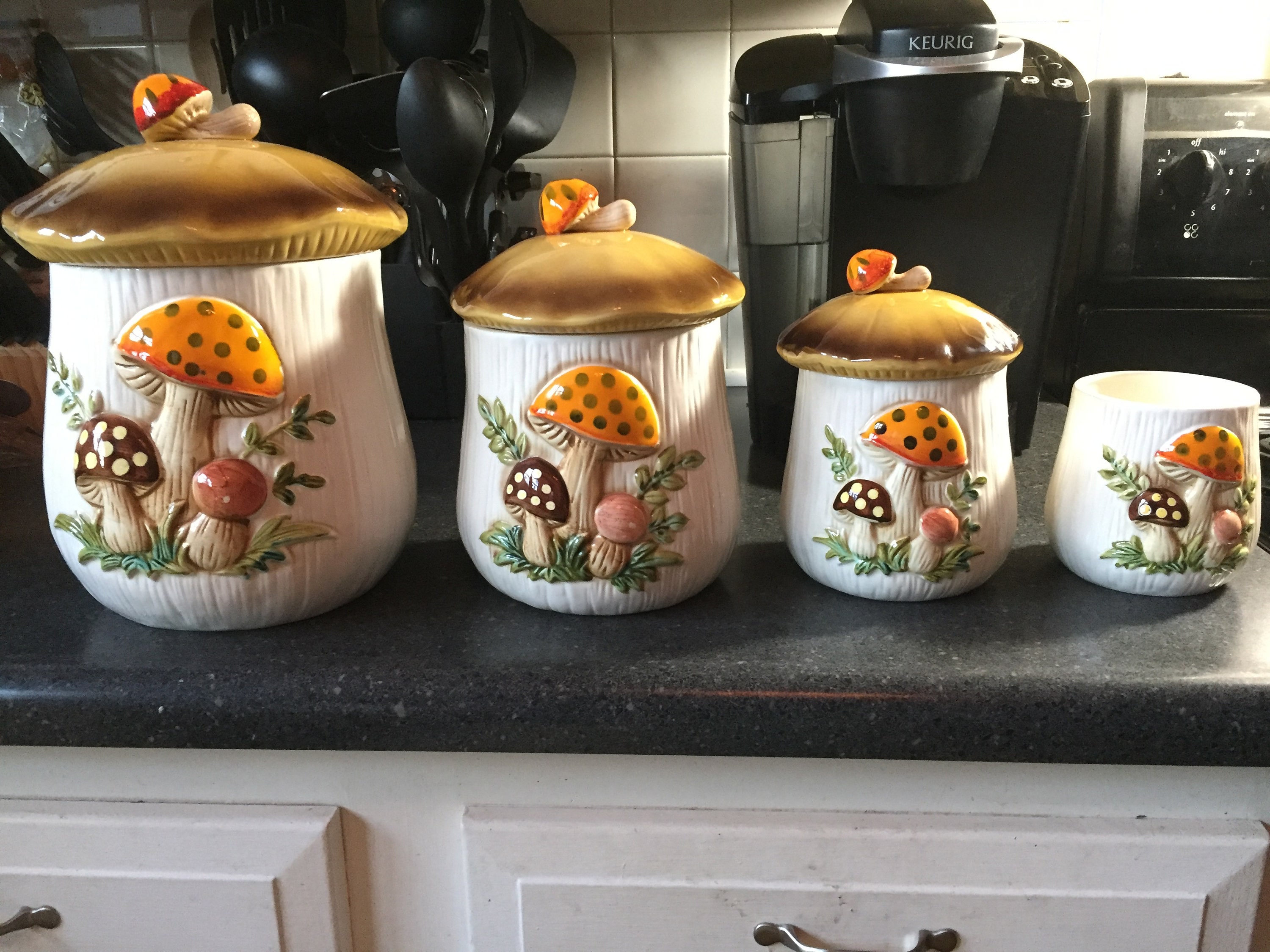 Home & Living Mushroom Kitchen Decoration Vintage Kitchen Canisters