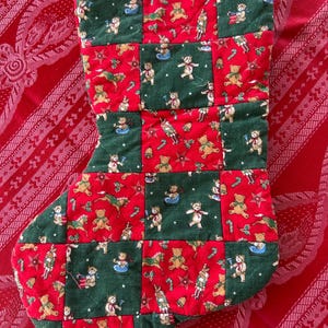 vintage handmade Christmas stocking from the 1980’s