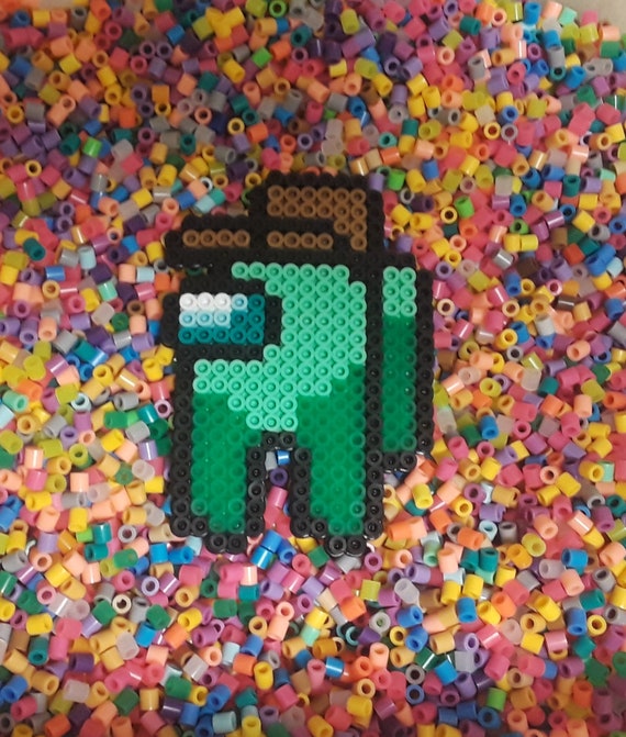 Among us Brown hat Perler bead | Etsy