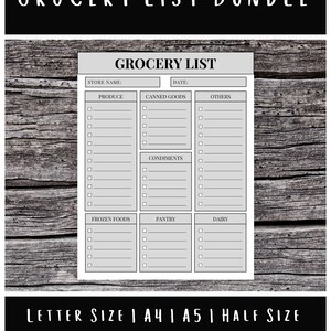 Einkaufsliste | Einkaufsliste Printable | Einkaufsliste Vorlage | Druckbar | Vorlage | PDF