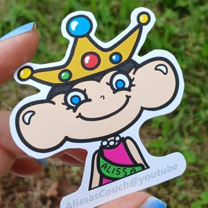 Handgesneden Alissa Crown-stickers (8 stuks)