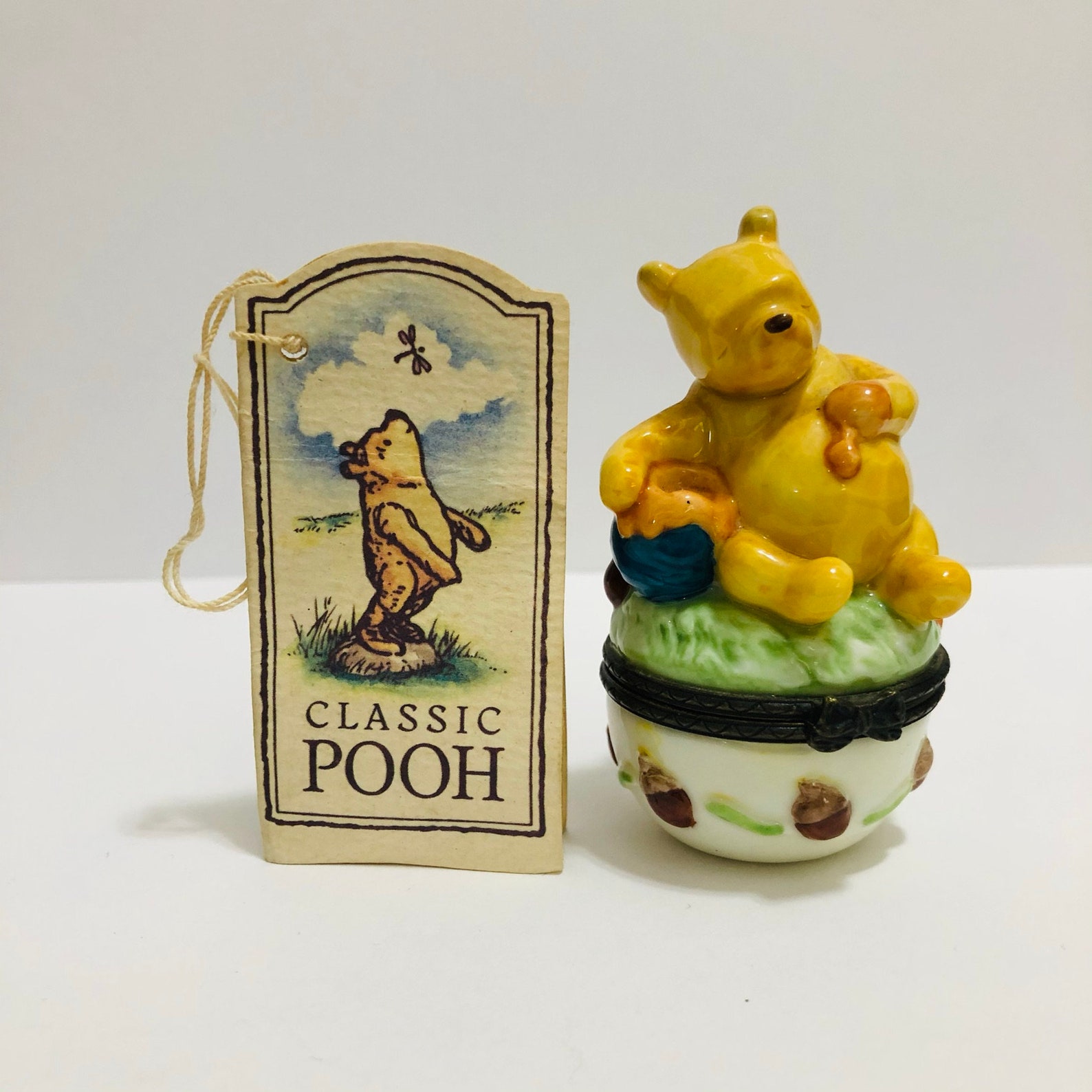 Disneys Winnie the Pooh Porcelain Trinket Box Free Shipping | Etsy