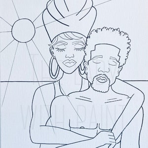 sketched outlined