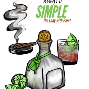 Tequila canvas/ Line drawing transfer/ Paint party/ Sip and paint /Ready to paint /DIY paint and sip /Valentines day art idea