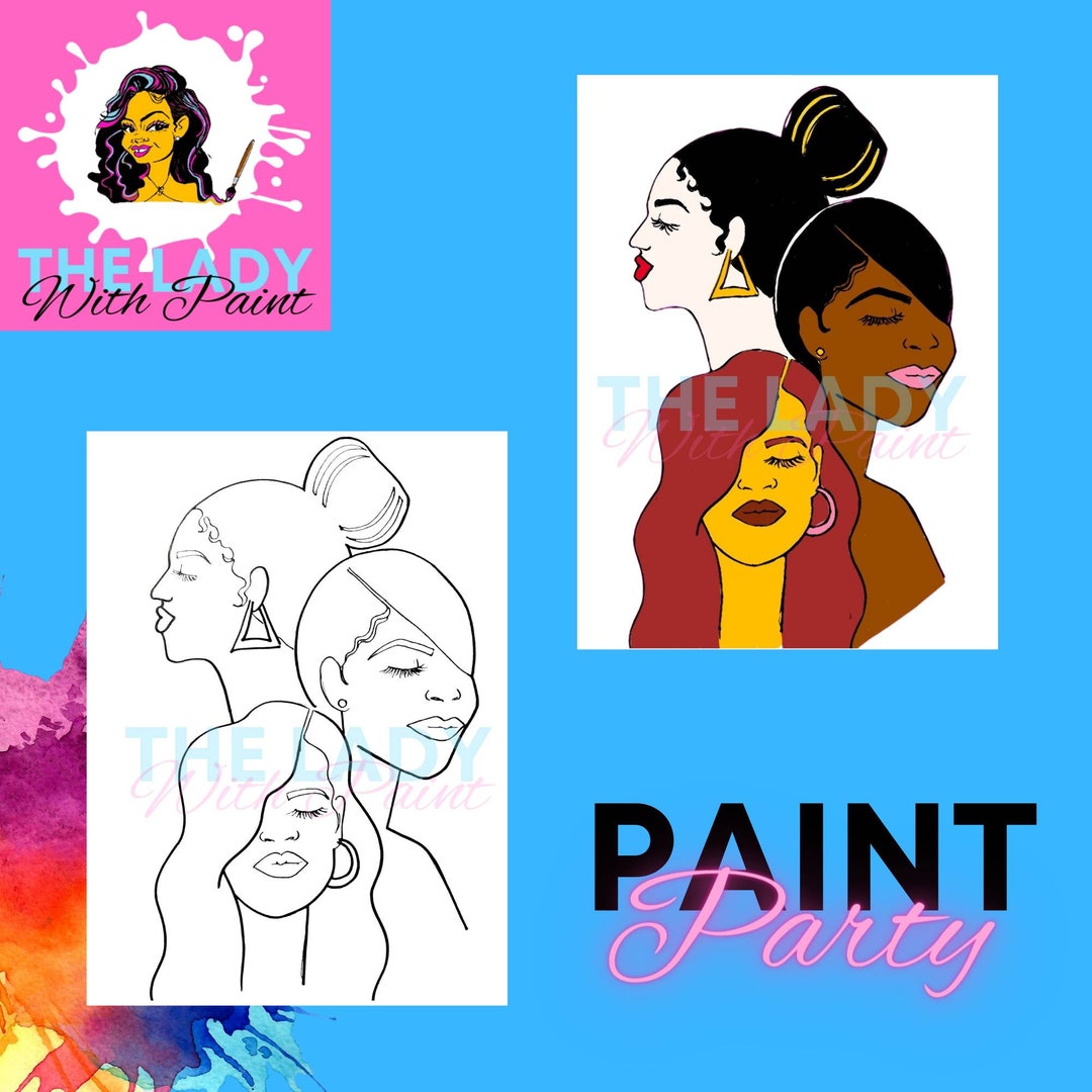 Predrawn Canvas / for Paint Party /paint Party/sip and Paint /ready to