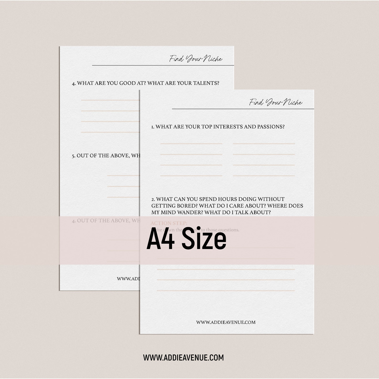 Find Your Niche Worksheet Find Your Passion Workbook | Etsy