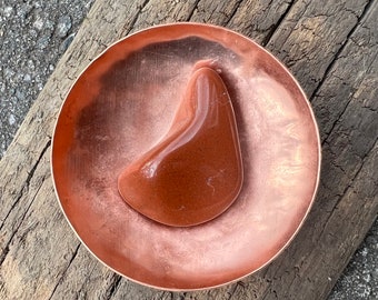 Copper Bowl, Small with Red Jasper Stone (pictured)
