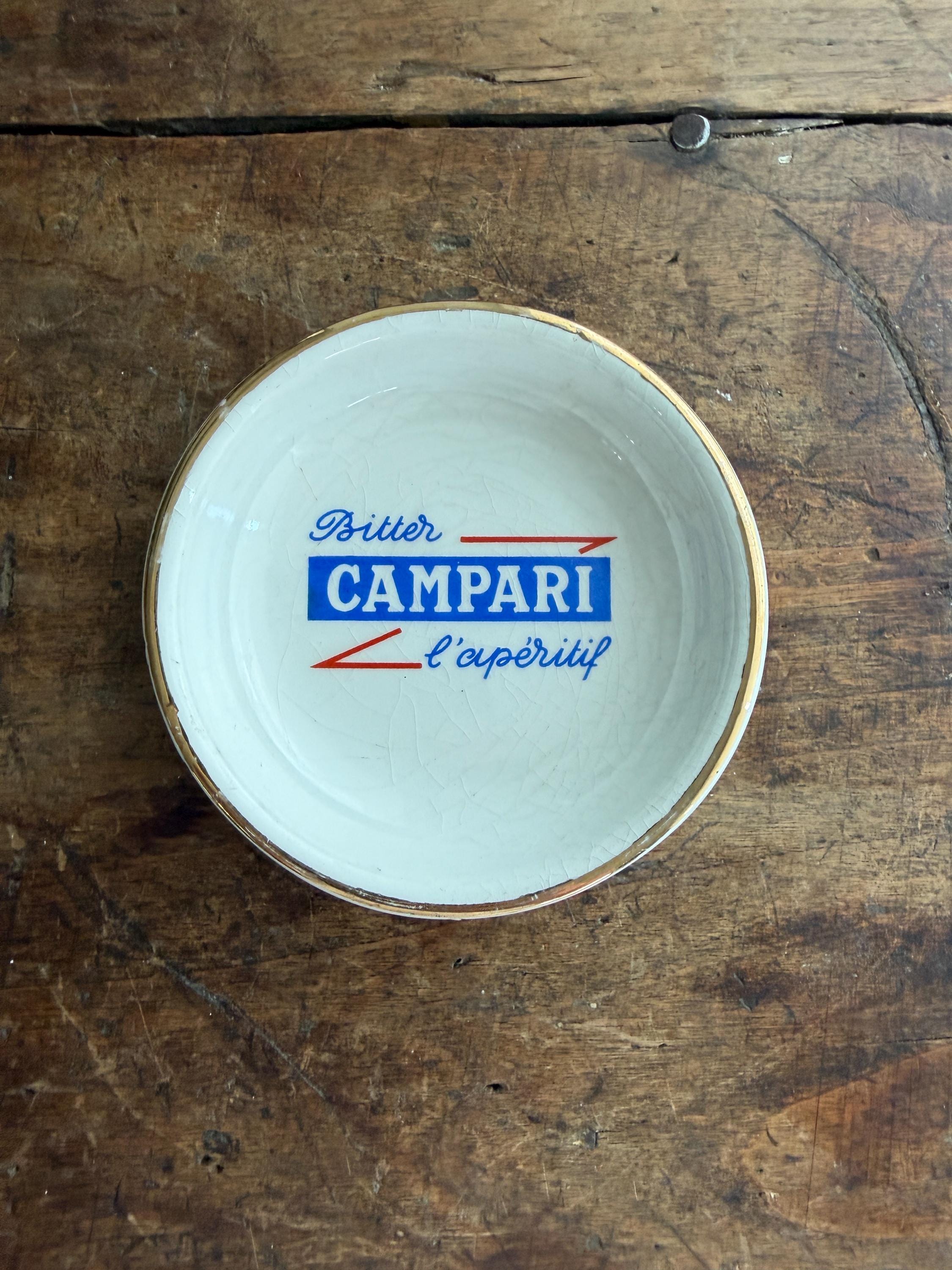 CAMPARI 陶器製アンティーク灰皿 Made in Italy Vintage Campari Italy Blue Ceramic Ashtray | eBay