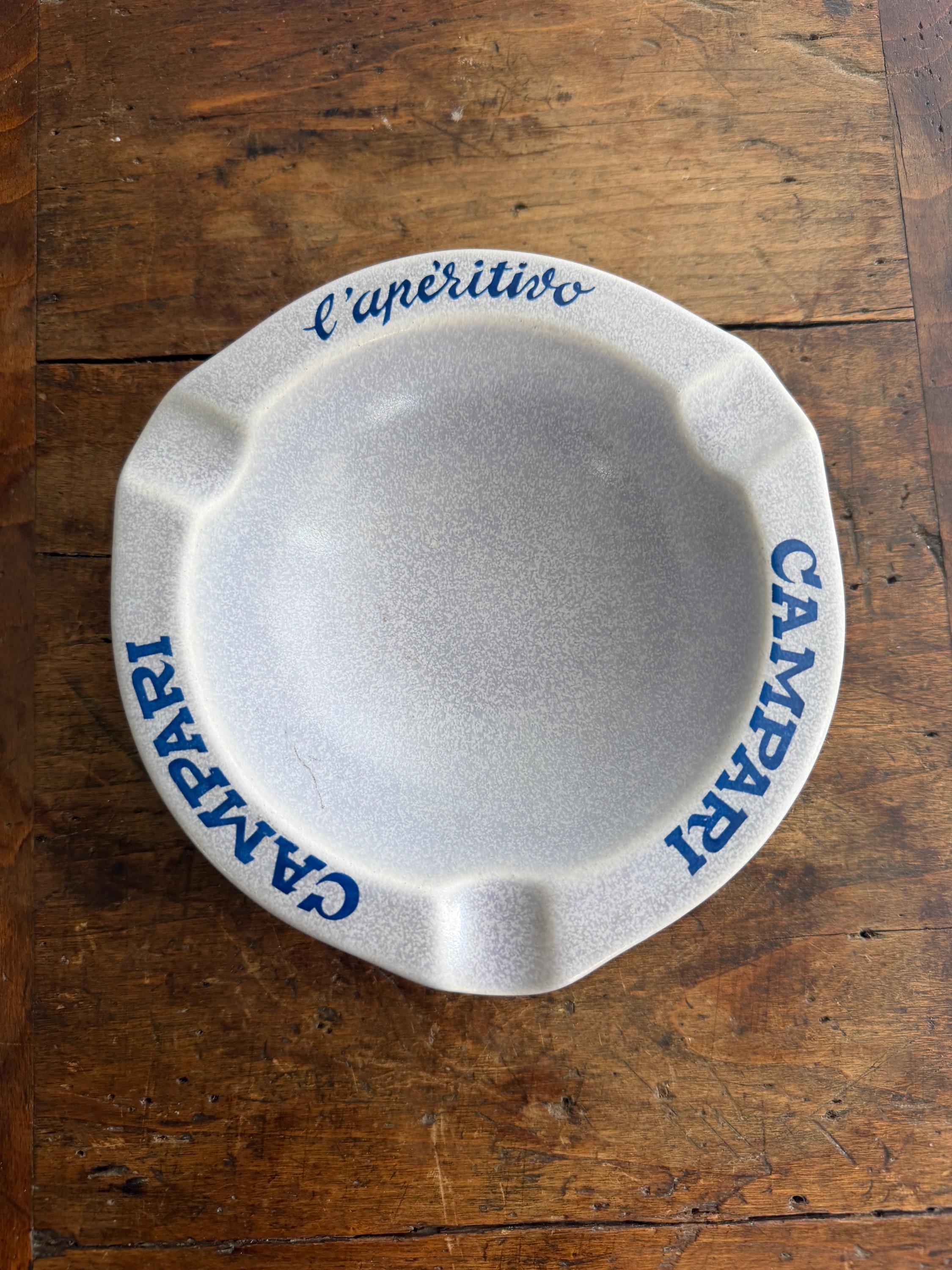 CAMPARI 陶器製アンティーク灰皿 Made in Italy Vintage Campari Italy Dal 1860 Ceramic Ashtray | eBay