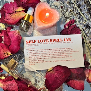 Self Love Spell Jar Kit - Embrace Self-Care & Confidence | Original Witchcraft Ritual Kit