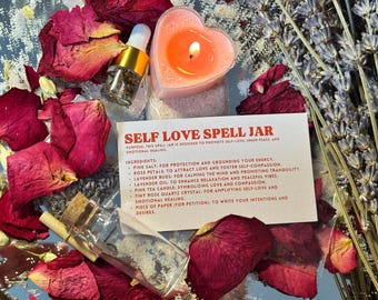 Self Love Spell Jar Kit - Embrace Self-Care & Confidence | Original Witchcraft Ritual Kit