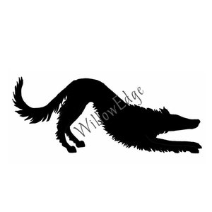 Borzoi Russian Wolfhound Vinyl Decal Stickers Barsoi Crouching Silken Windhound (YOU GET TWO!) Unique