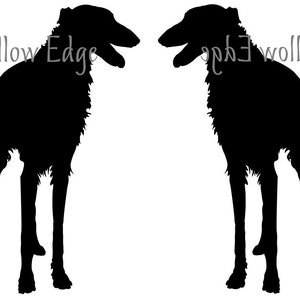 Standing Borzoi Vinyl Decal Russian Wolfhound Windhound Dog Decorative Vinyl Indoor Outdoor YOU GET TWO