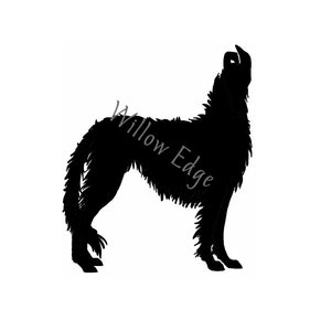 Borzoi Russian Wolfhound Vinyl Decal Stickers Barsoi Ears Up Silken Windhound (YOU GET TWO!)