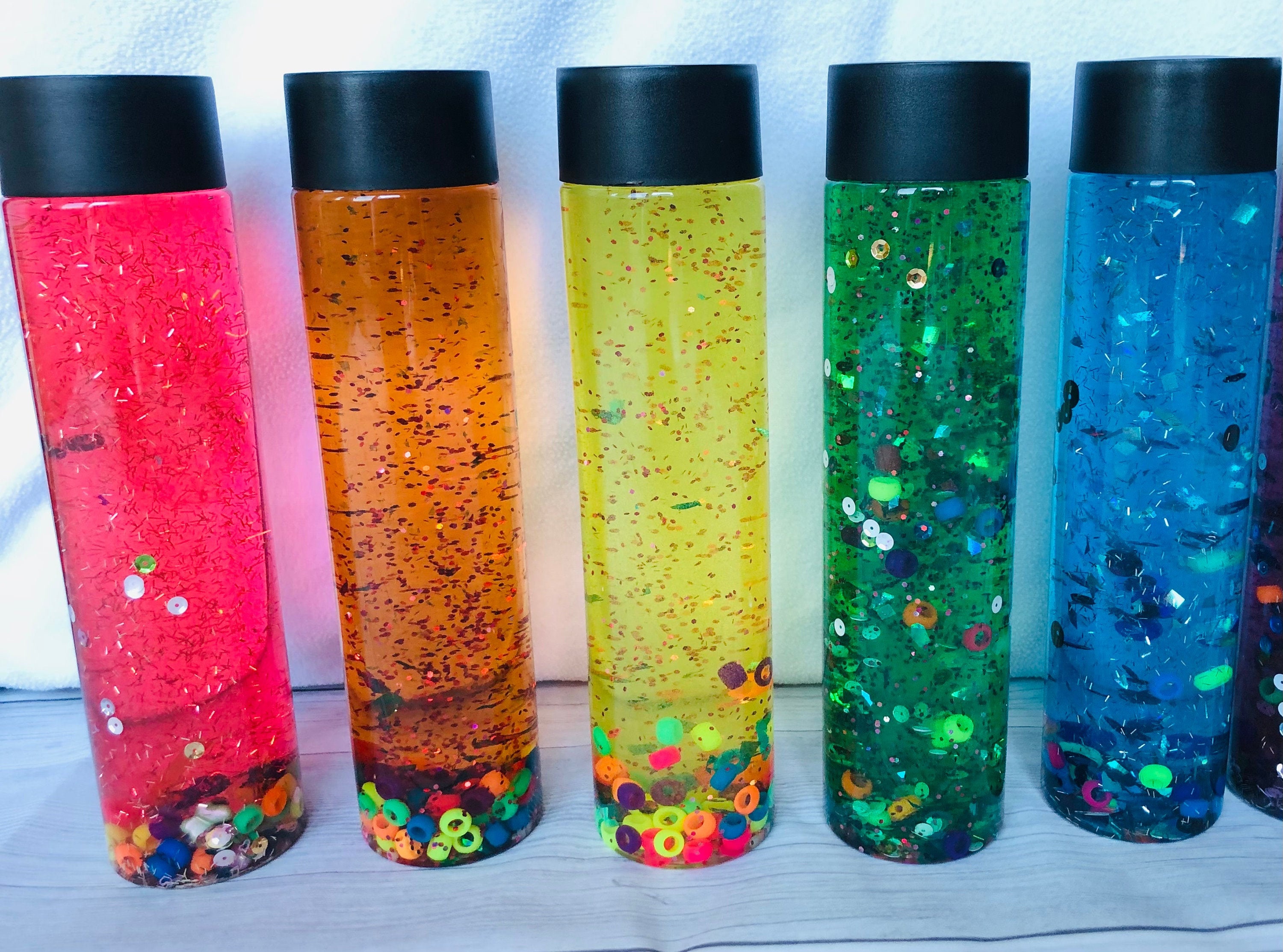 Glitter Sensory Bottles Calm Down Bottle Etsy