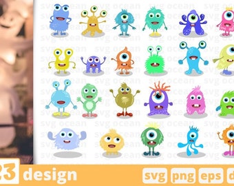 Monstruos lindos SVGS