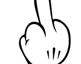 Dedo medio de dibujos animados