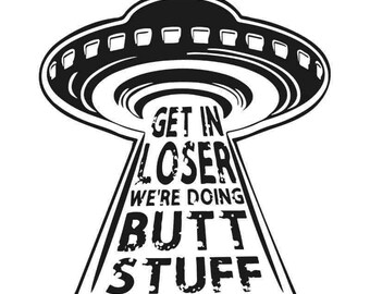 Entra más cerca de la calcomanía de alie svg