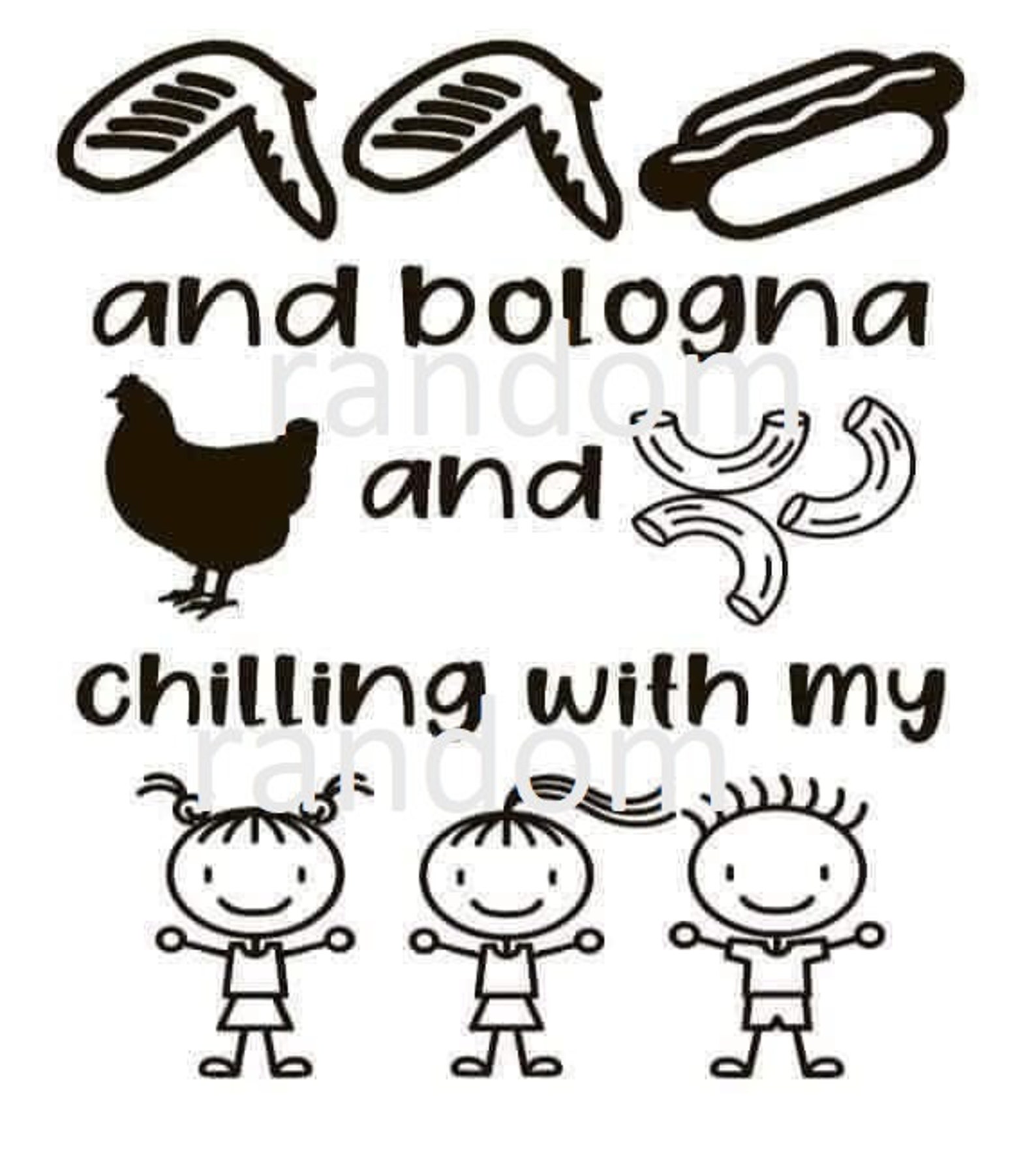 Chicken Wing Chicken Wing Hot Dog and Bologna Chicken and Macaroni