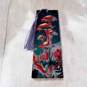 3D Printed Mushroom Bookmark: Mystical Forest Fantasy Reader Gift