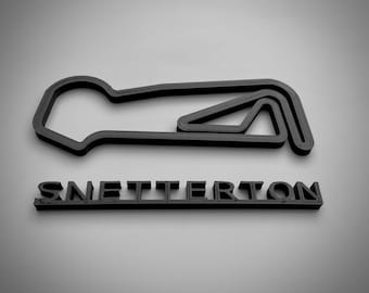 3D Snetterton Motorsport Circuit Wall Art 3D Print