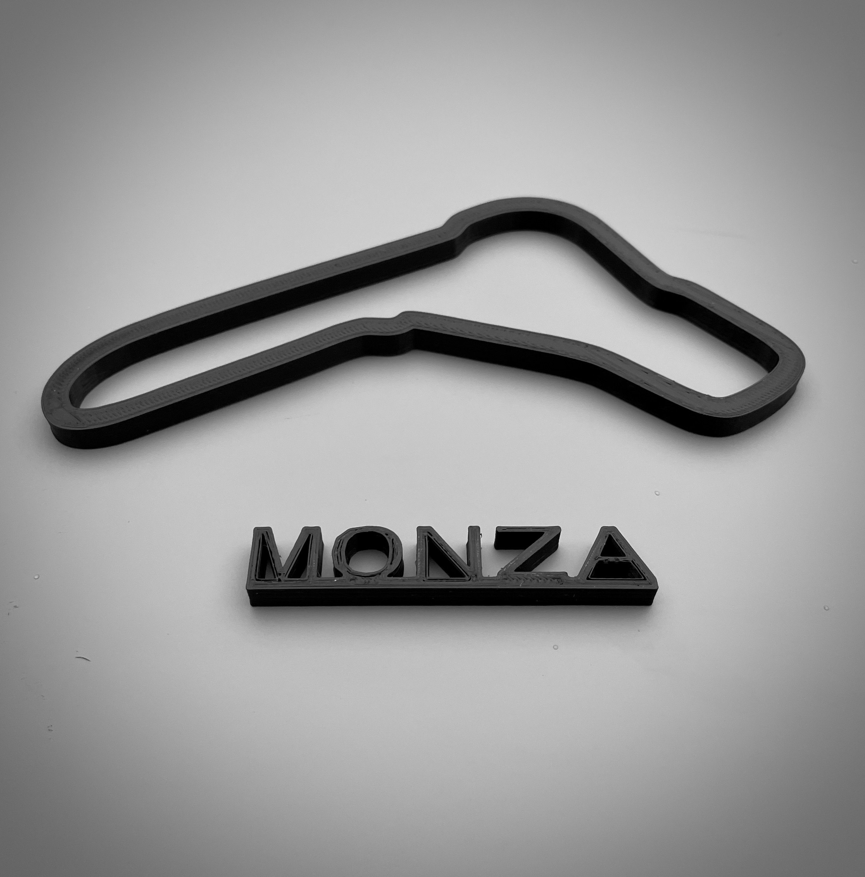 Monza Circuit with logo Race Track Art 3D Printed Self Standing Sculpture Italy Monza Circuit with logo Race Track Art 3D Printed Self Standing Sculpture Italy