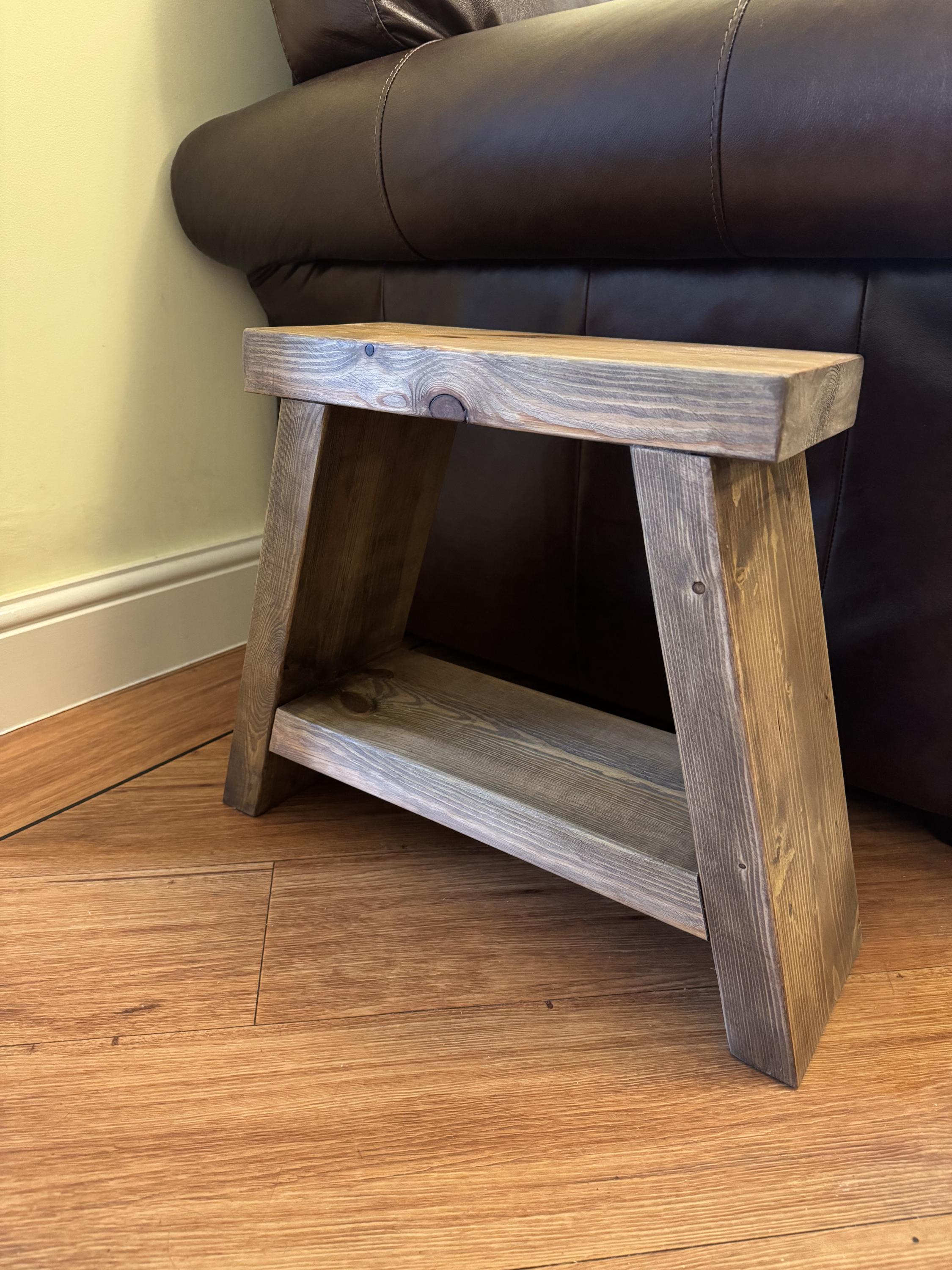 Handmade Rustic A-frame Side Table / Milking Stool / Farmhouse ...