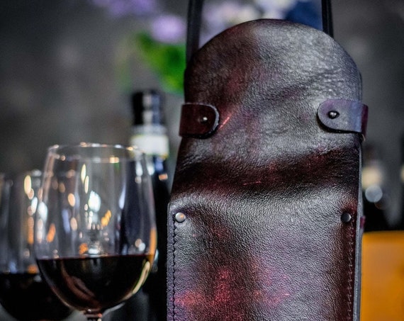 Leather Wine Bag, Wine Tote | Mohave - Hombre