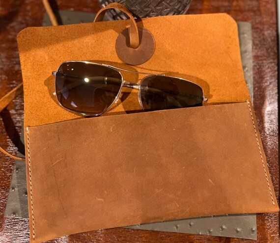 Genuine Leather Pouch, Leather Pouch for Glasses & Sunglasses, Fall Fashion