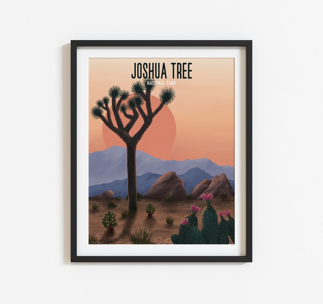 Joshua Tree National Park Art Print || National Park Poster Nature Wall ...