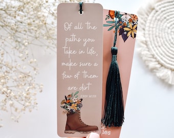 Paths You Take John Muir Quote Bookmark || bookmark for women gifts for book lovers nature art unique hiking gifts for women boho hiker gift