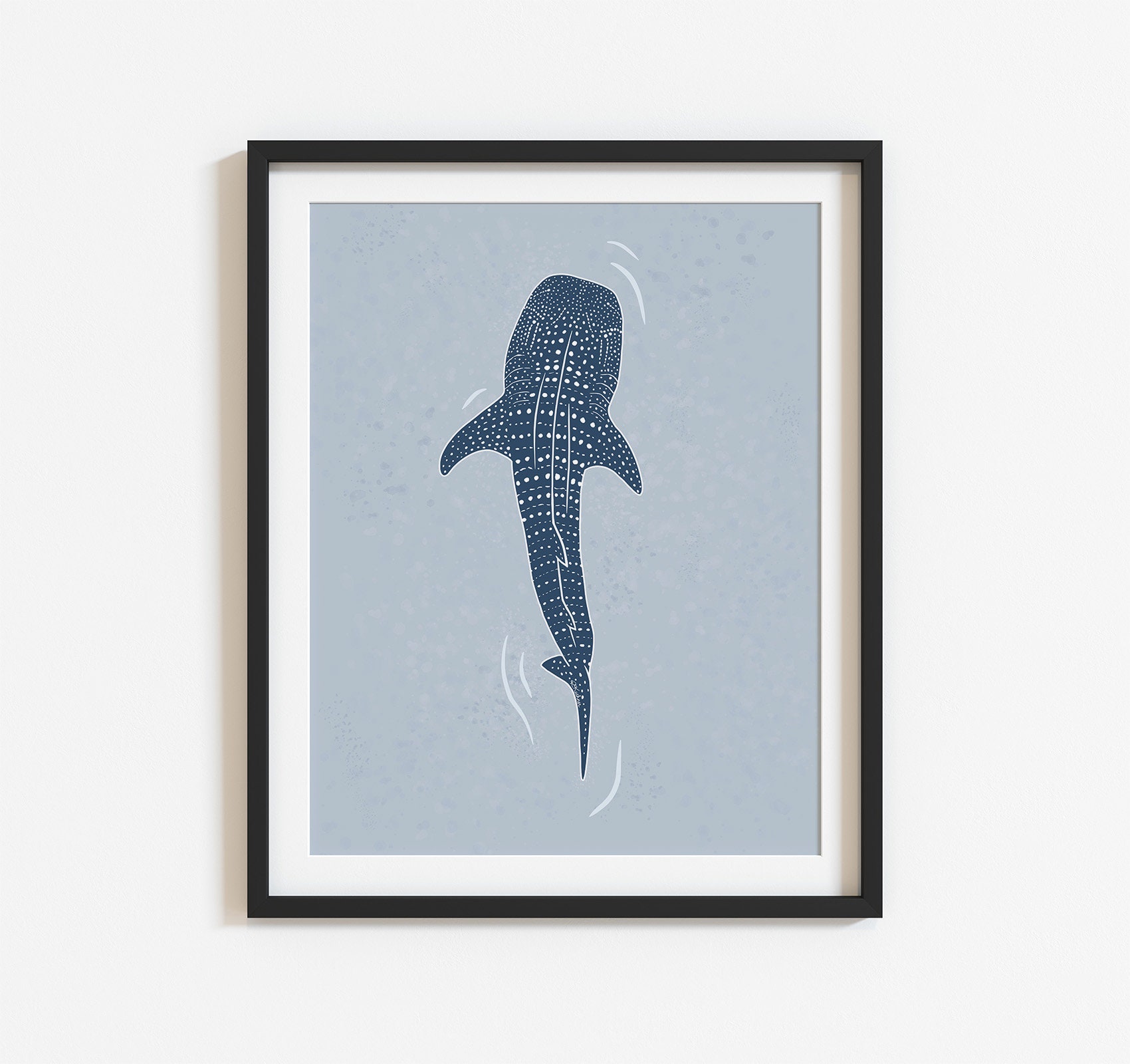 Whale Shark Art Print || Ocean Theme Wall Art Beach Decor Coastal ...