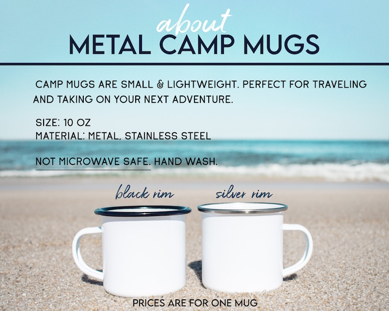 Engaged Couple Personalized Camp Mug custom camper mug camping mug customized enamel mug campfire mug engagement gifts for couple unique image 7