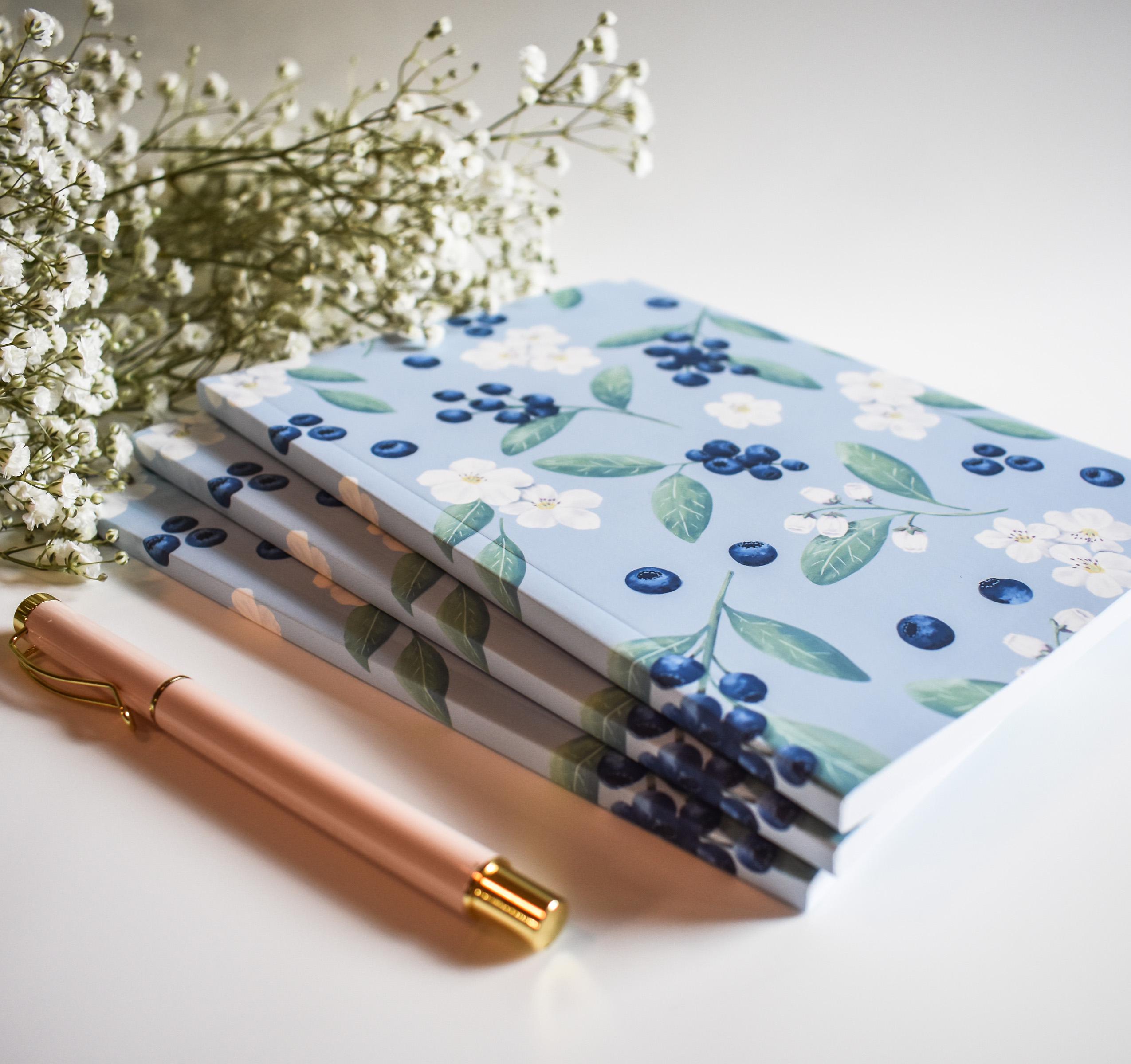 Blueberry Bunches Journal || Soft Cover Notebook Journal for Women ...