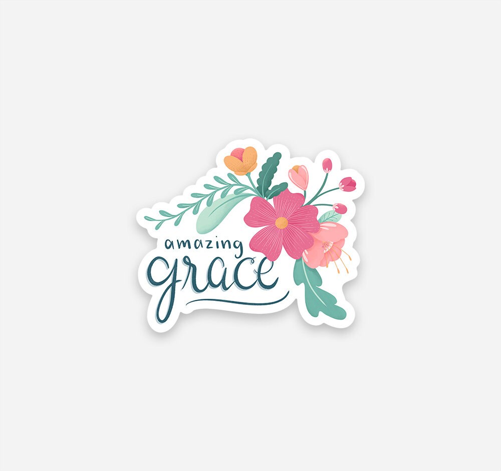 Amazing Grace Vinyl Sticker || Christian Stickers Christian Car Decal ...