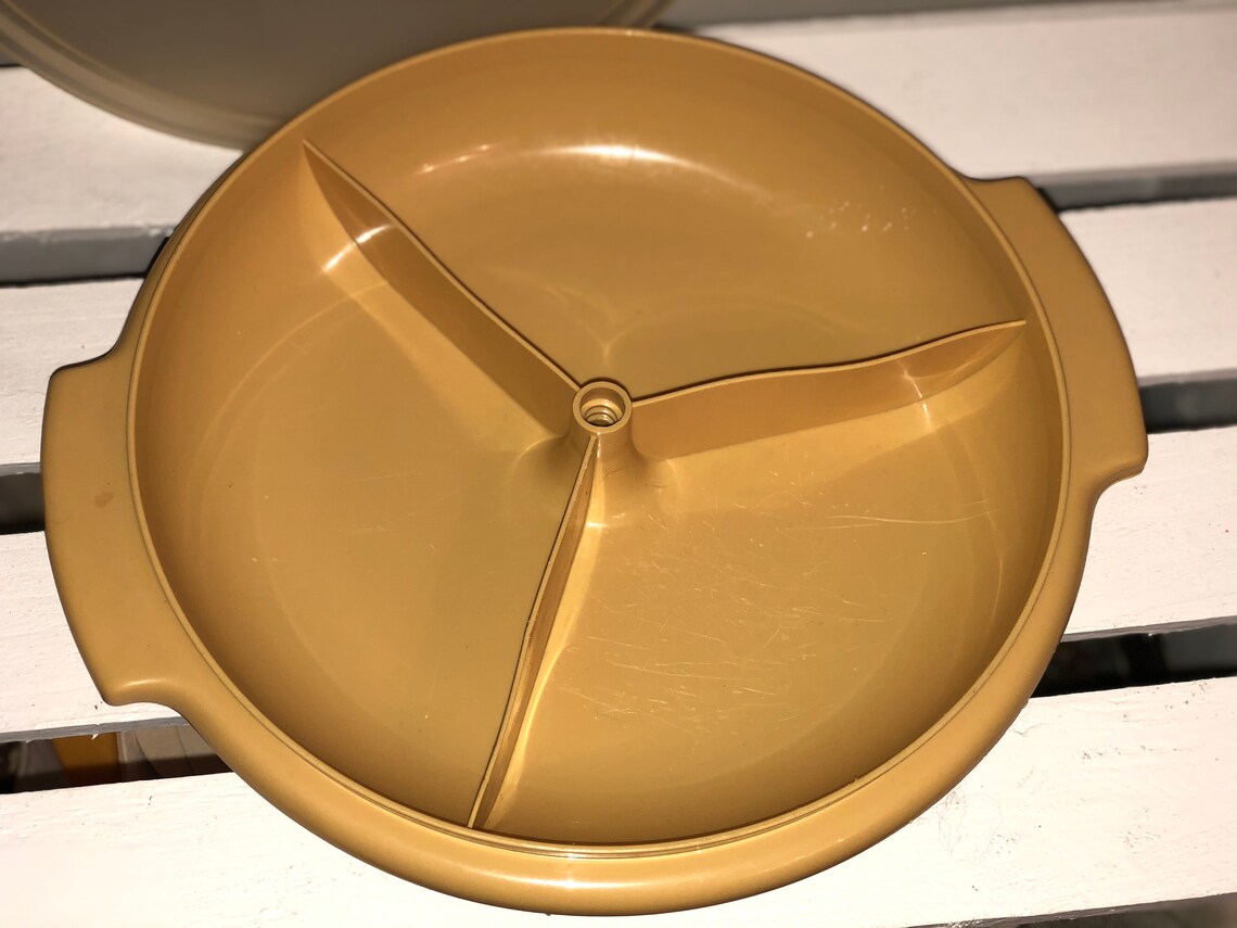 Tupperware divided plate lid dish vintage Etsy