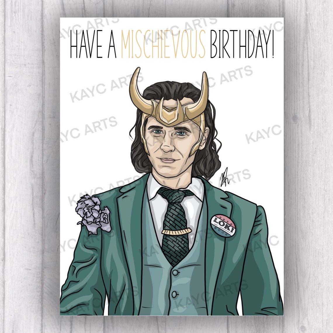 LOKI VERSCHMITZTER GEBURTSTAG Marvel A6 Grußkarte Etsy.de