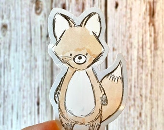 Vinyl fox sticker/laptop decal/water bottle sticker